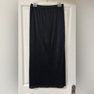 Massimo Dutti Black Maxi Skirt with Elastic Waist